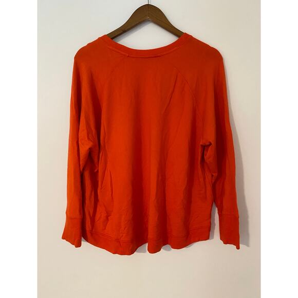 Athleta Mindset Sweatshirt 2X Super Soft Comfortable Long Sleeve Top Red Orange - Picture 7 of 8